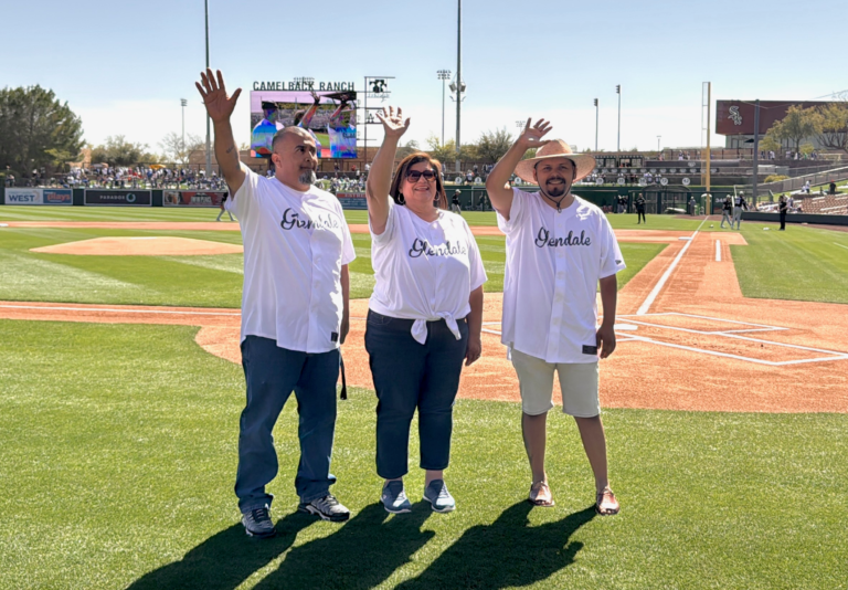 representing the city at a spring training game.webp